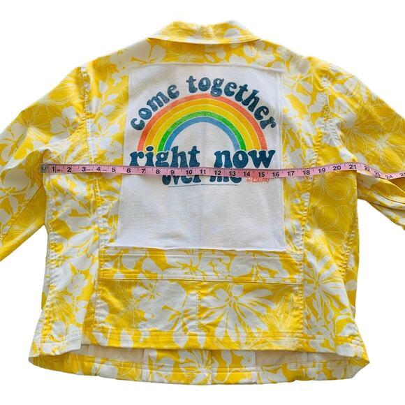 Via Penny Lane Reworked Apparel | The Beatles Come Together Floral Print Jacket - Picture 3 of 7
